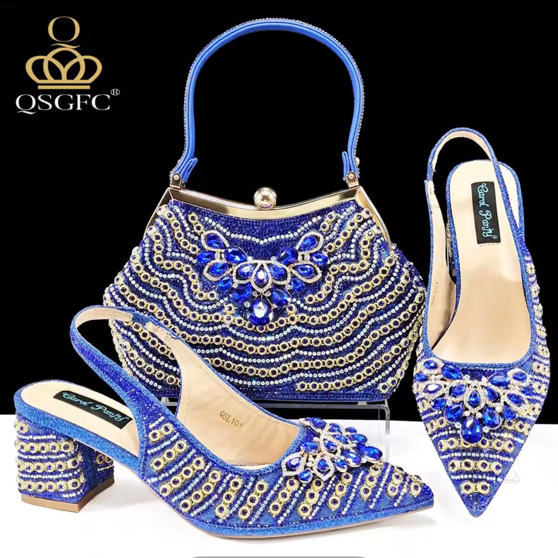 Chaussures à talons hauts confortables et sac assorti