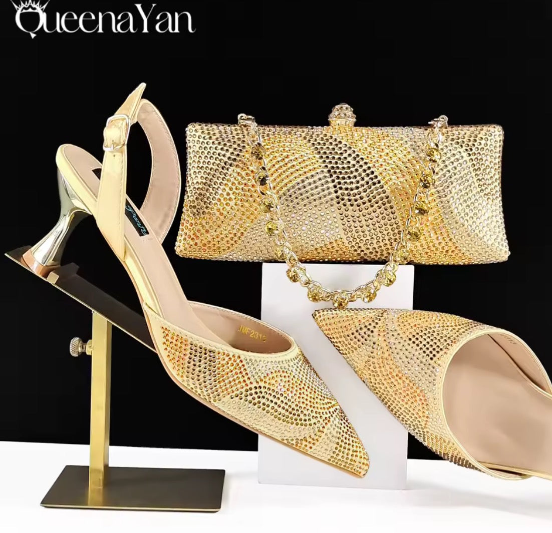 Ensemble escarpin et sac à main élégant pour femmes