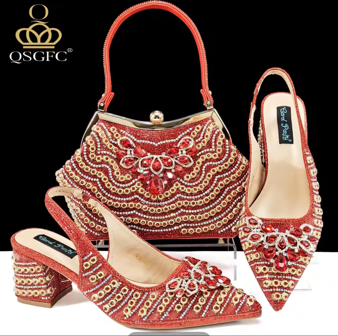 Chaussures à talons hauts confortables et sac assorti