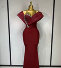 Robe, longue moulante, sexy, asymétrique pour femme