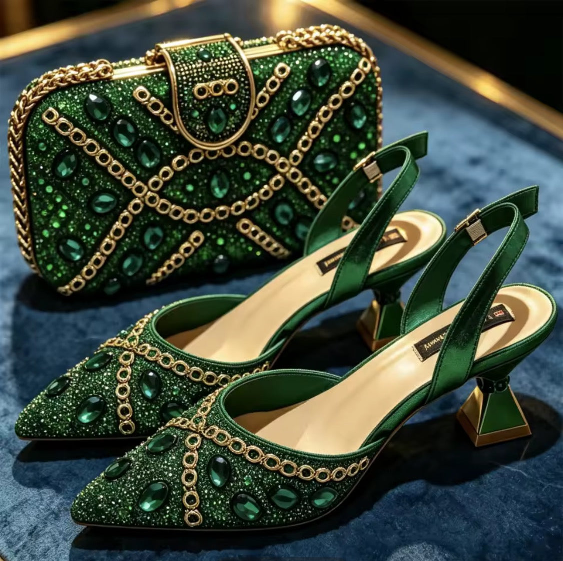 Nouvelle ensemble, élégant des chaussures à talons, haut et sac