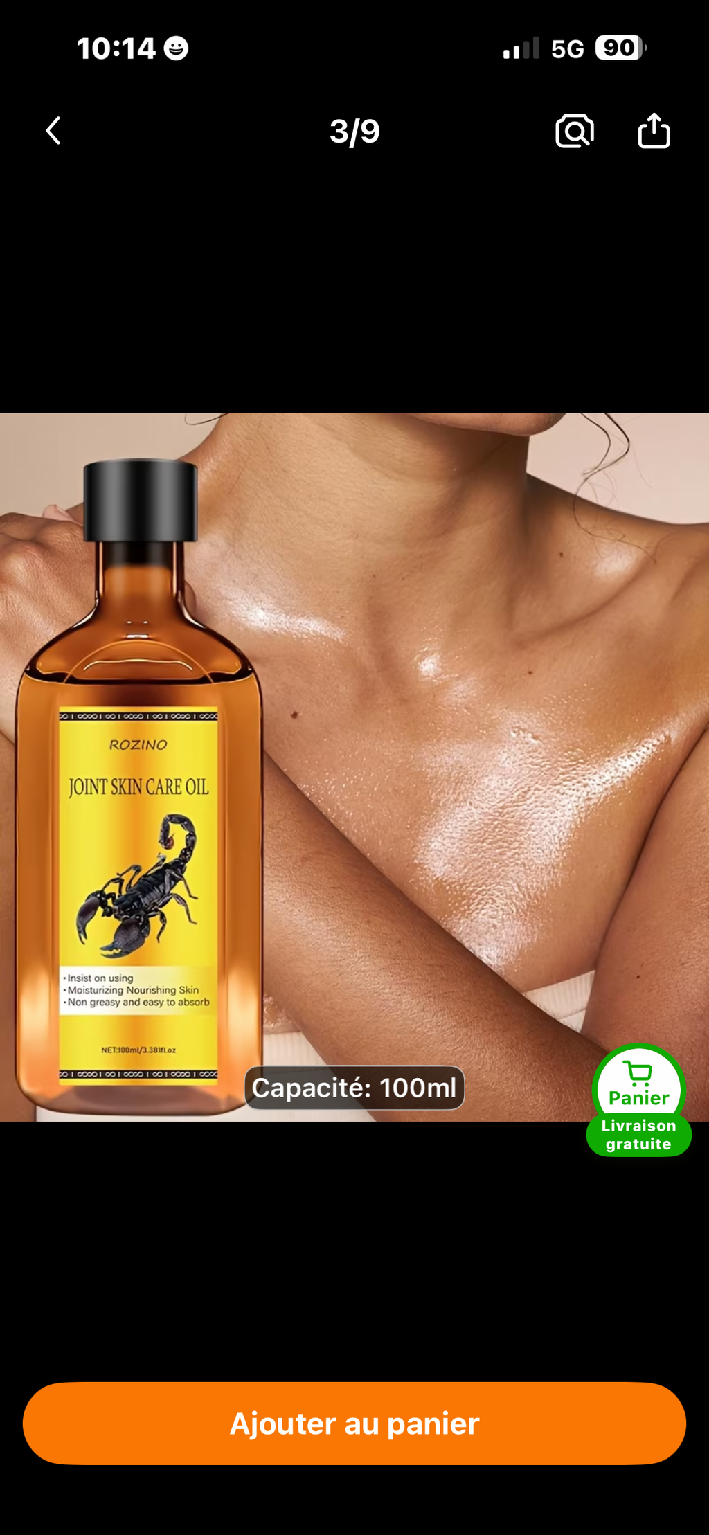 Huille de massage