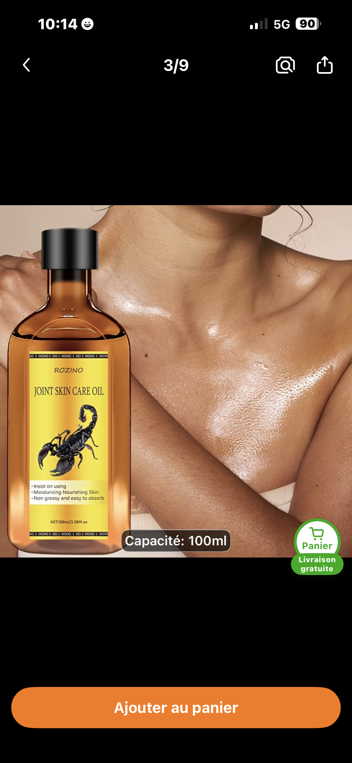 Huille de massage