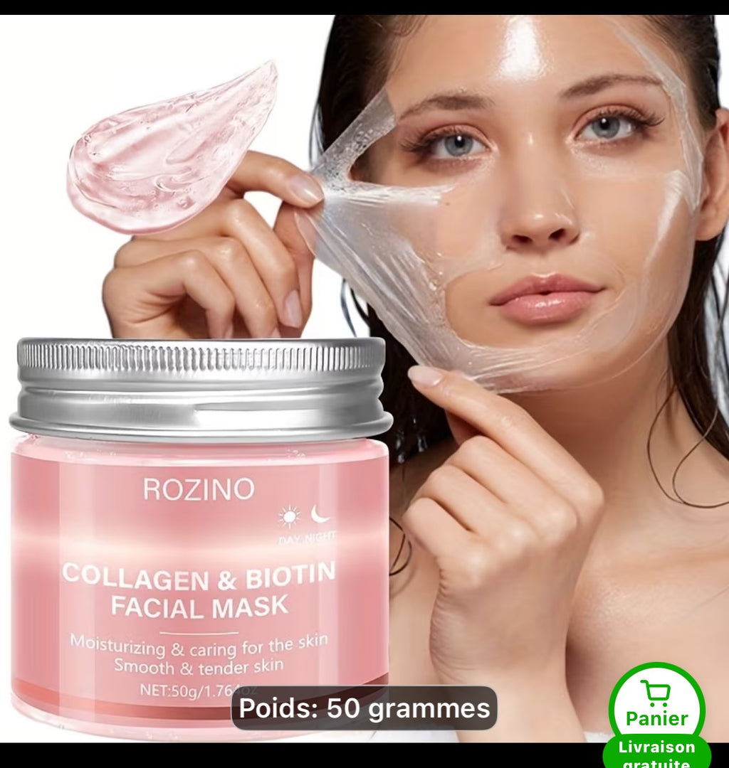 Collagène et biotine faciale et masque
