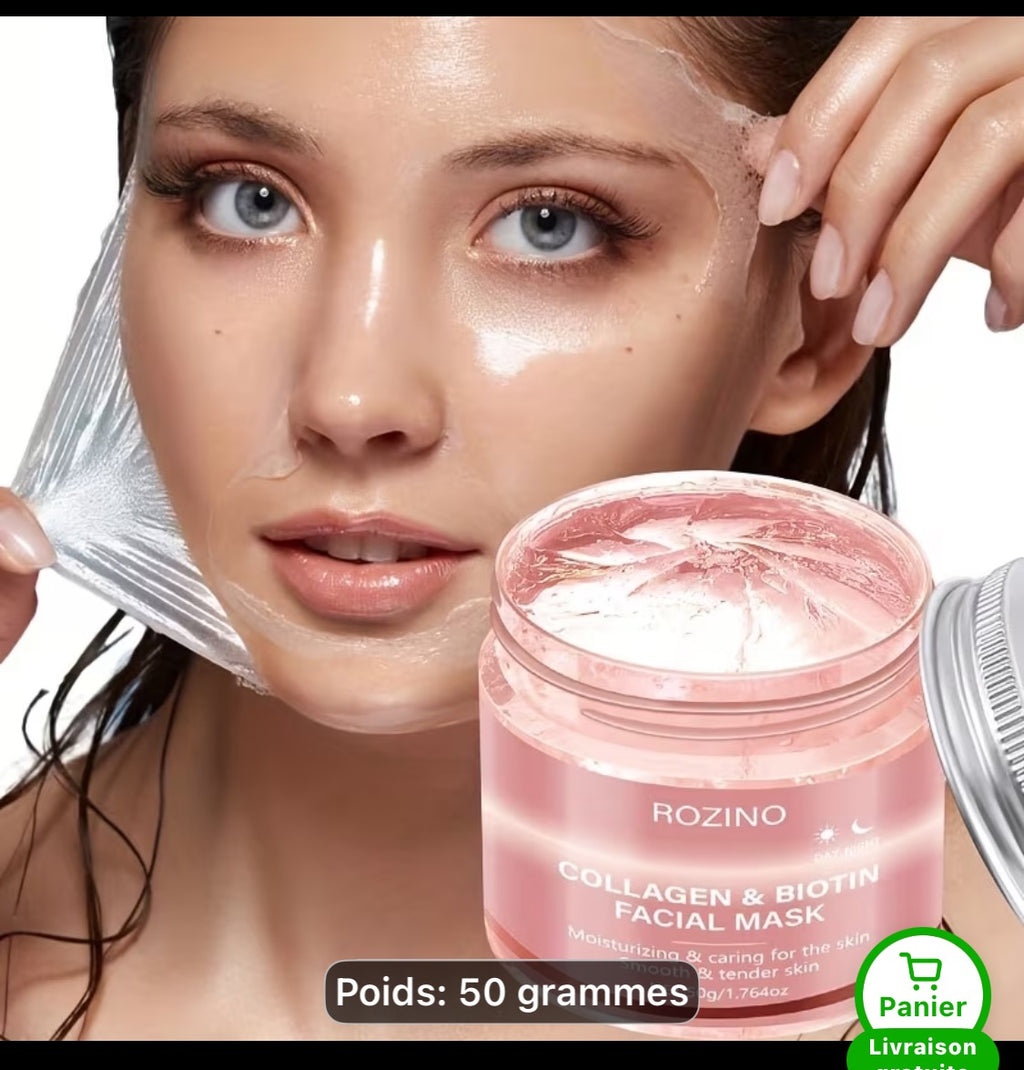 Collagène et biotine faciale et masque