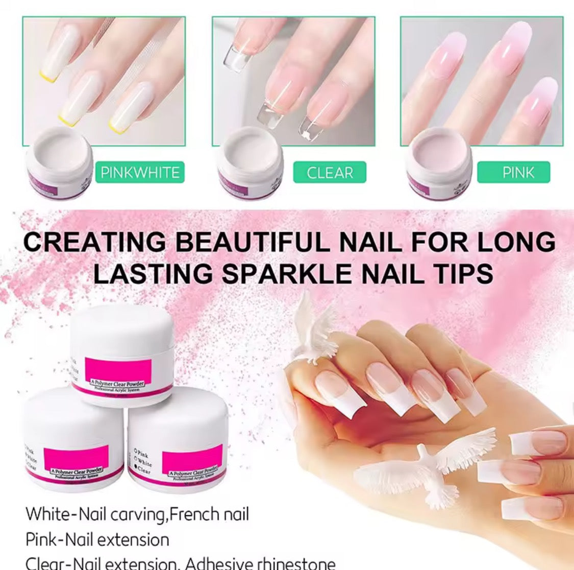 Kit d ongles en acrylique