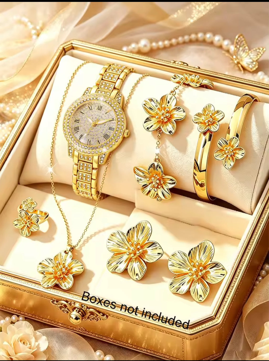 Coffret montre a quartz ronde