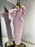 Robe de soirée rose