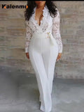 Combinaison- pantalon blanche pour femmes