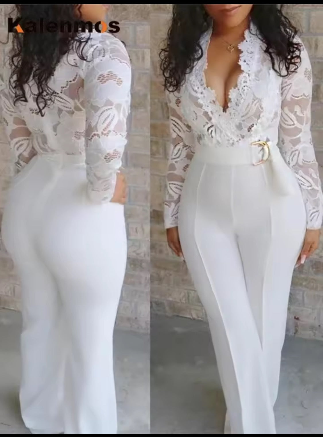 Combinaison-pantalon blanche pour femmes