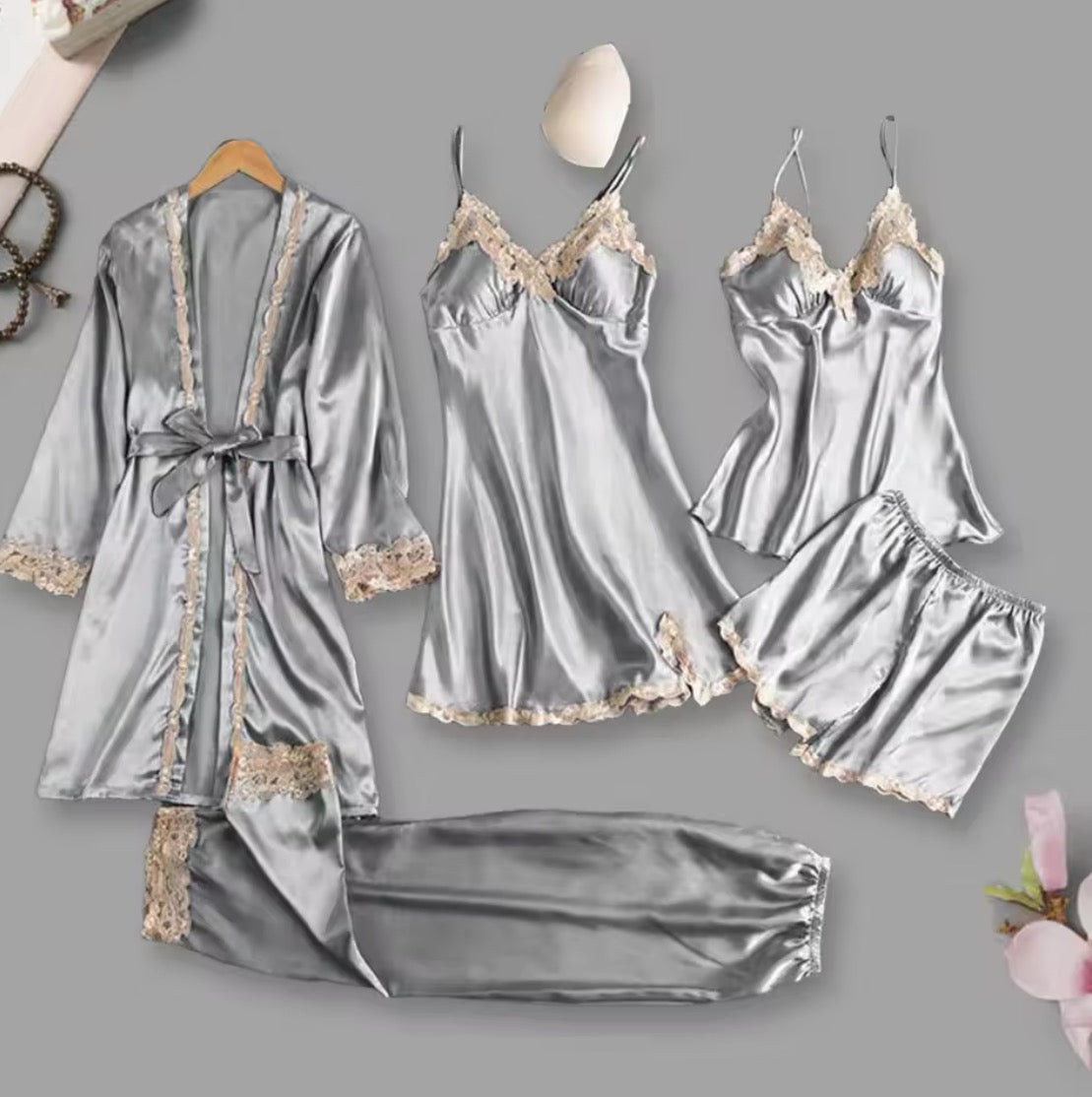 5 pièces/ ensemble, femme, sexy, pyjama