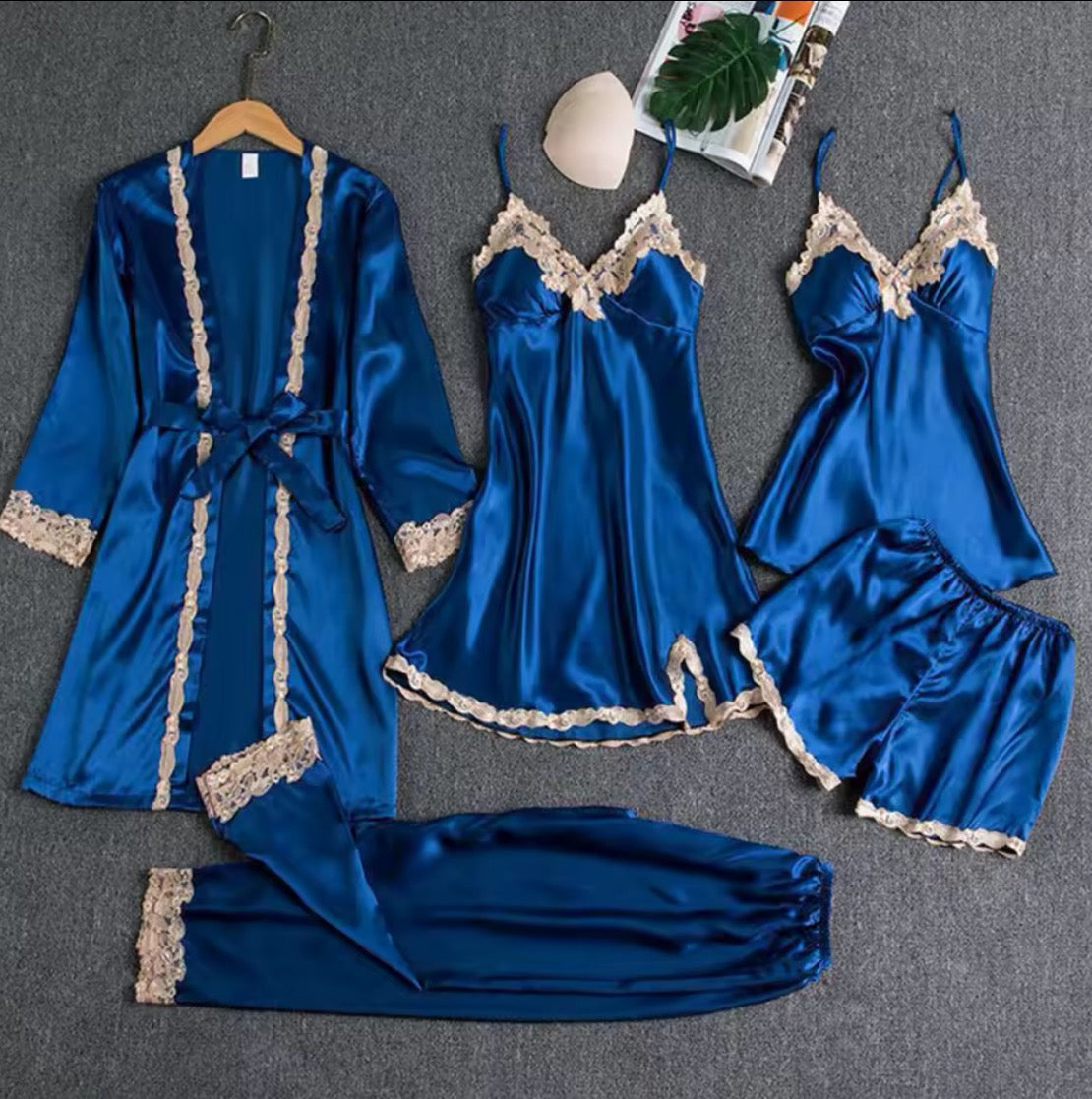 5 pièces ensemble femme sexy pyjama